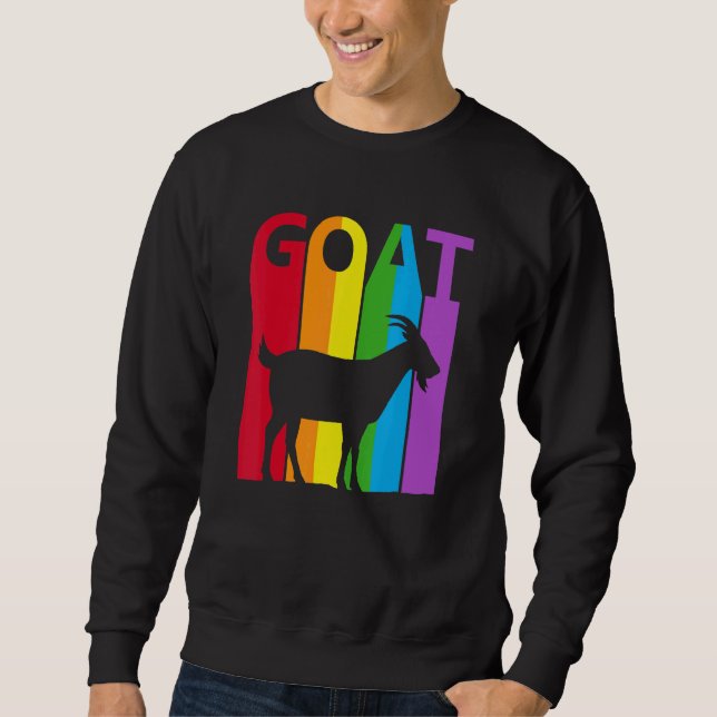 Niedliche Rainbow-Ziege Sweatshirt (Vorderseite)