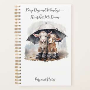 Niedliche Rainy-Day-Ziegen Planer