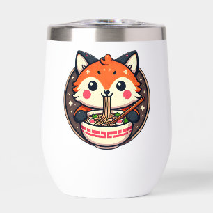 Niedliche Ramen Fox Illustration für Merch Design