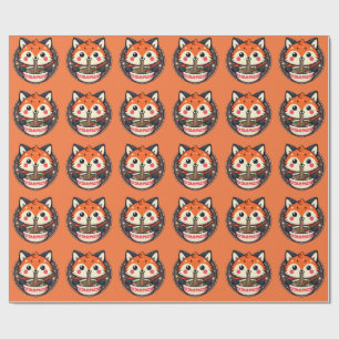 Niedliche Ramen Fox Illustration für Merch Design Geschenkpapier