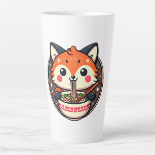 Niedliche Ramen Fox Illustration für Merch Design Milchtasse