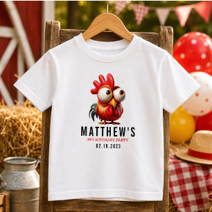 Niedliche Rasterkarikaturen 3. Geburtstagsfeier Pa Kleinkind T-shirt
