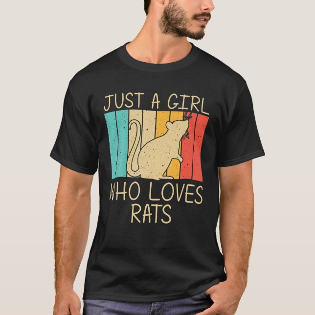 Niedliche Rat für Mädchen Rattenrute T-Shirt (Vorderseite)