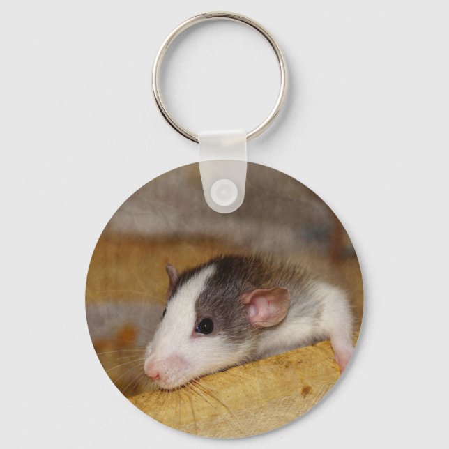 Niedliche Ratte Schlüsselanhänger (Vorderseite)
