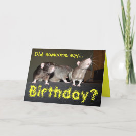 niedliche Ratten Geburtstagskarte Karte