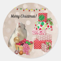 Niedliche Rattendekoration zu Weihnachten
