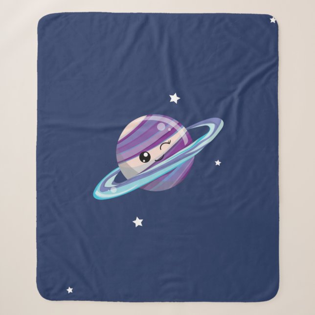 Niedliche Raum-Planeten-Saturn-Galaxie Sherpadecke (Vorderseite)