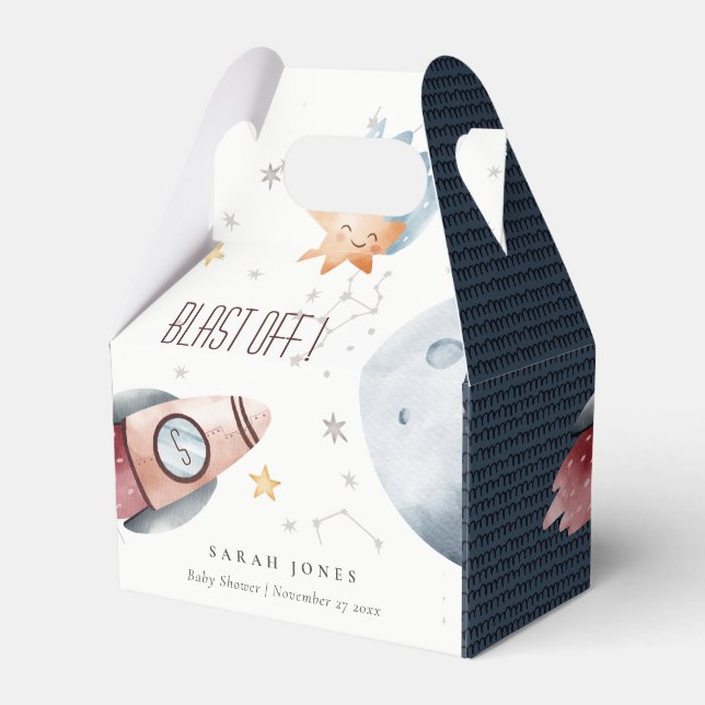 Niedliche Raumsonde Starry Planet Rocket Baby Dusc Geschenkschachtel (Vorderseite)
