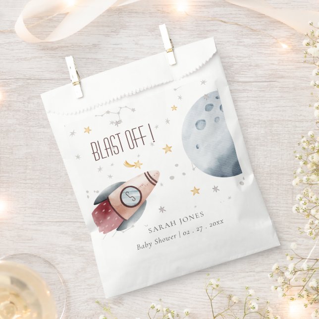 Niedliche Raumsonde Starry Planet Rocket Baby Dusc Geschenktütchen (Ausgeschnitten)