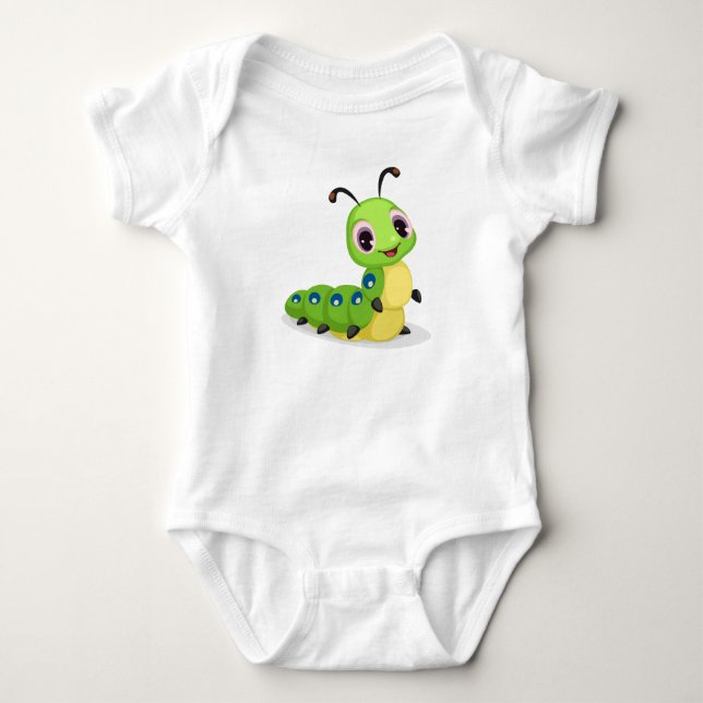 Niedliche Raupe Baby Bodysuit 2 Baby Strampler (Vorderseite)