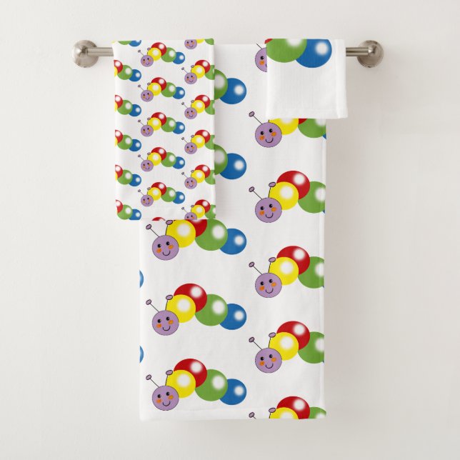 niedliche Raupe Badhandtuch Set (Insitu)