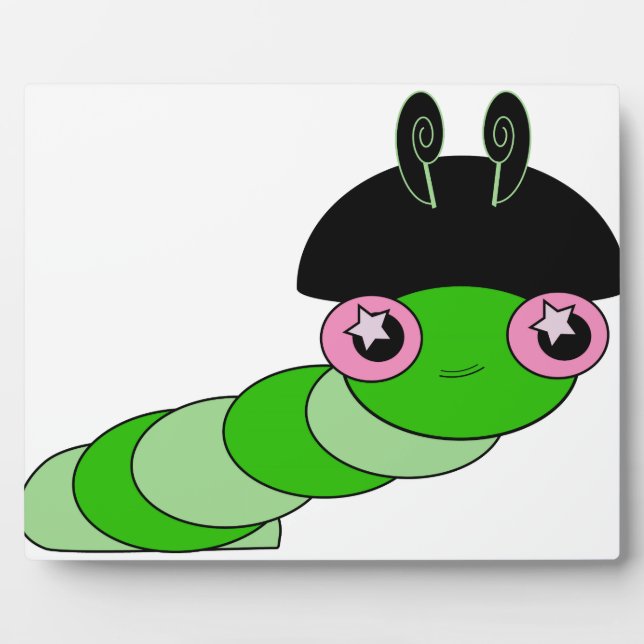 Niedliche Raupe Fotoplatte (Vorderseite)