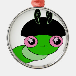 Niedliche Raupe Ornament Aus Metall