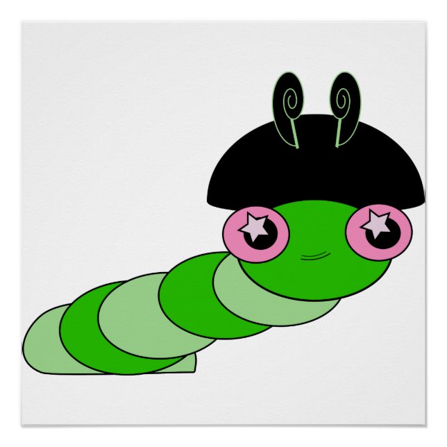 Niedliche Raupe Poster (Vorderseite)