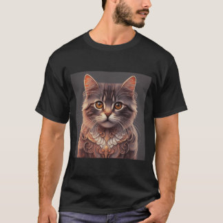 Niedliche realistische Tater Tot Cat T-Shirt