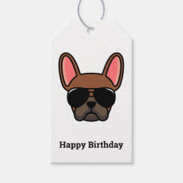Niedliche Red Fawn French Bulldog-Geschenketikette Geschenkanhänger