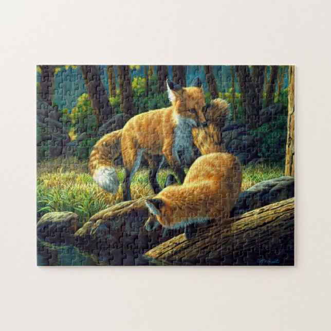 Niedliche Red Fox Pups (Horizontal)