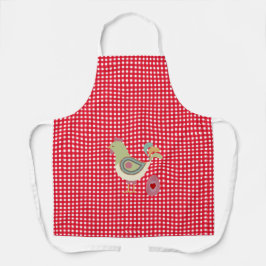 Niedliche Red Gingham Chicken Schürze