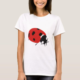 Niedliche Red Ladybug Illustration T-Shirt