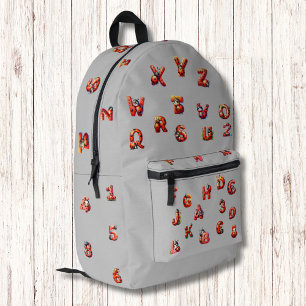 Niedliche Red Ladybug Letters Numters Pattern Mode Bedruckter Rucksack