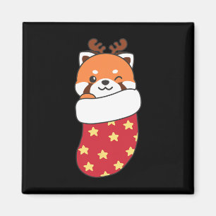 Niedliche Red Pandas zu Weihnachten Strümpfe für C Magnet