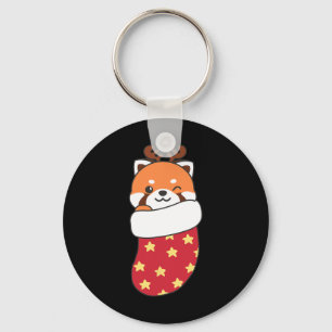 Niedliche Red Pandas zu Weihnachten Strümpfe für C Schlüsselanhänger
