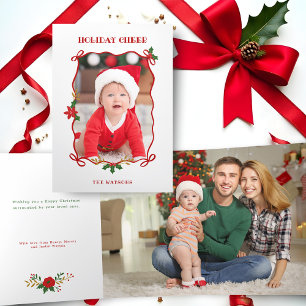 Niedliche Red Ribbons und Bows 1 Foto Dreifach Gefaltete Karte