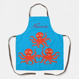 Niedliche Red Smilam Octopus Thunder_Cove Schürze