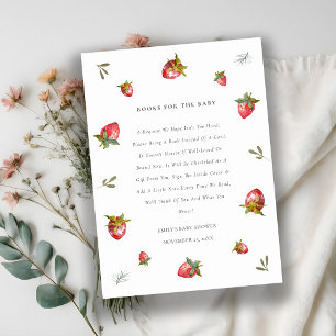 Niedliche Red Strawberry Leafy Books for Baby Shoo Begleitkarte