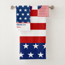 Niedliche Red White Blue American Flag Personalisi
