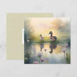 Niedliche Reflektionsblende für Wasserfarben Feiertagskarte