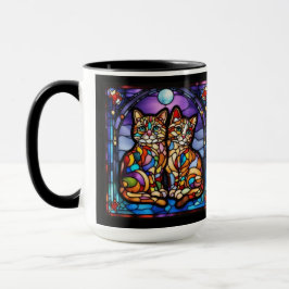 Niedliche Regenbogen-Kätzchen-Dekorative Tasse