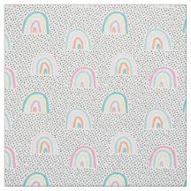 Niedliche Regenbogen und winzige Punkte in Pastell