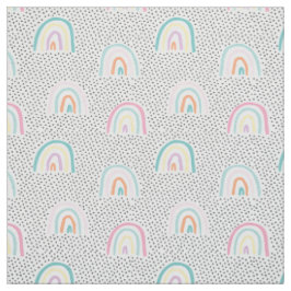 Niedliche Regenbogen und winzige Punkte in Pastell Stoff
