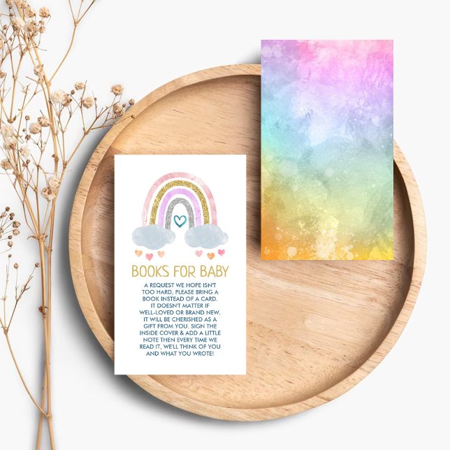 Niedliche Regenbogenbücher für die Babyverpackungs Begleitkarte (Von Creator hochgeladen)
