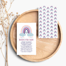 Niedliche Regenbogenbücher für die Babyverpackungs Begleitkarte