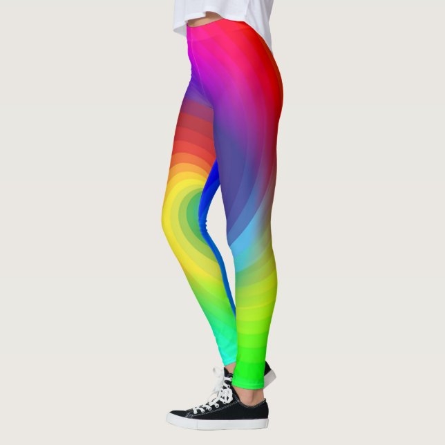 Niedliche Regenbogenfarben Leggings (Links)