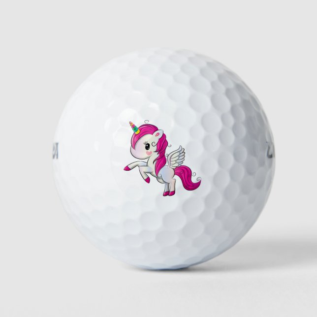 Niedliche Regenbogenhaube Golfball (Vorderseite)