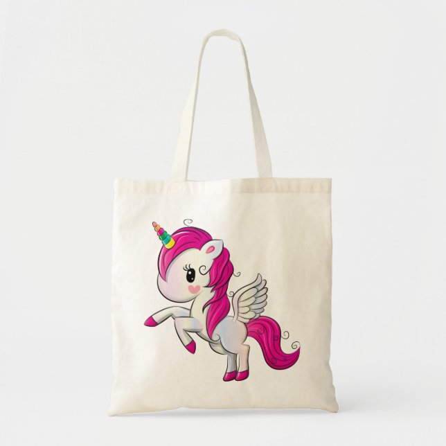Niedliche Regenbogenhaube Tragetasche (Vorne)