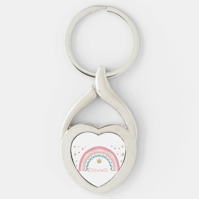 Niedliche Regenbogenstars Schlüsselanhänger (Vorderseite)