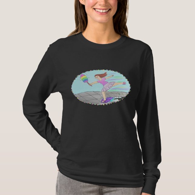 Niedliche Reinigungs-Dame T-Shirt (Vorderseite)