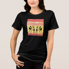 Niedliche Reise Sommerurlaub Sunset Break Tanz Tri-Blend Shirt