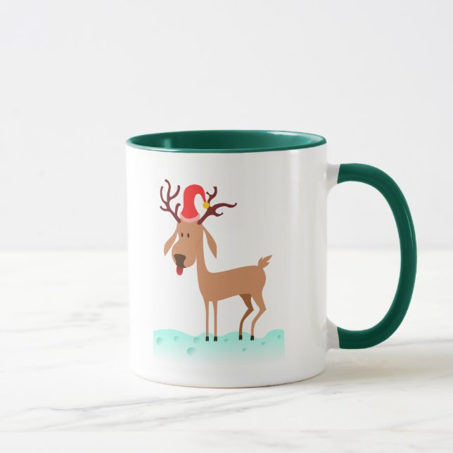 Niedliche Rentier-Tasse Tasse (Rechts)