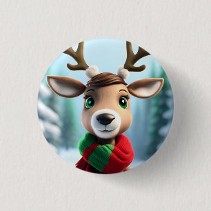 Niedliche Rentiere Button