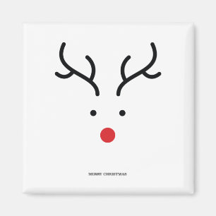 Niedliche Rentiere für Weihnachten. Magnet