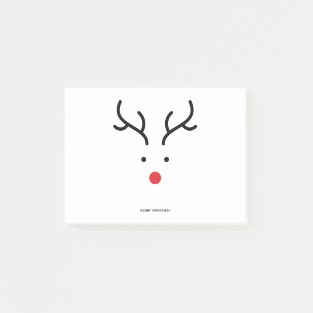 Niedliche Rentiere für Weihnachten. Post-it Klebezettel (Vorderseite)