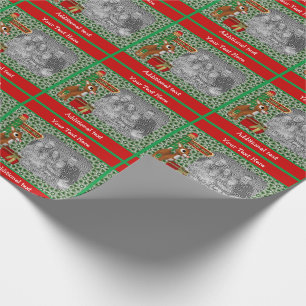 Niedliche Rentiere Nordpol Ihr Foto Weihnachten Geschenkpapier