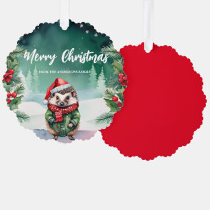 Niedliche Rentiere Weihnachtsfeier Kinder Ornament Karte