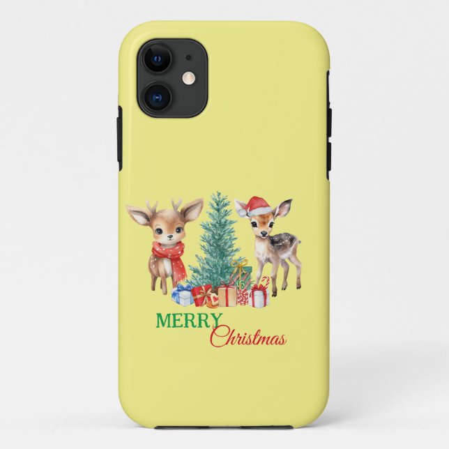 Niedliche Rentiere Weihnachtsfest Party Case-Mate iPhone Hülle (Rückseite)
