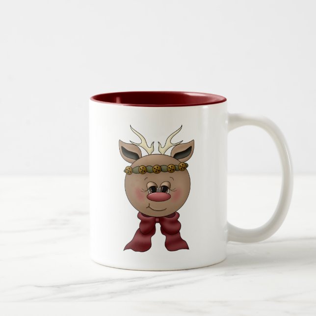 Niedliche Rentiere Zweifarbige Tasse (Rechts)